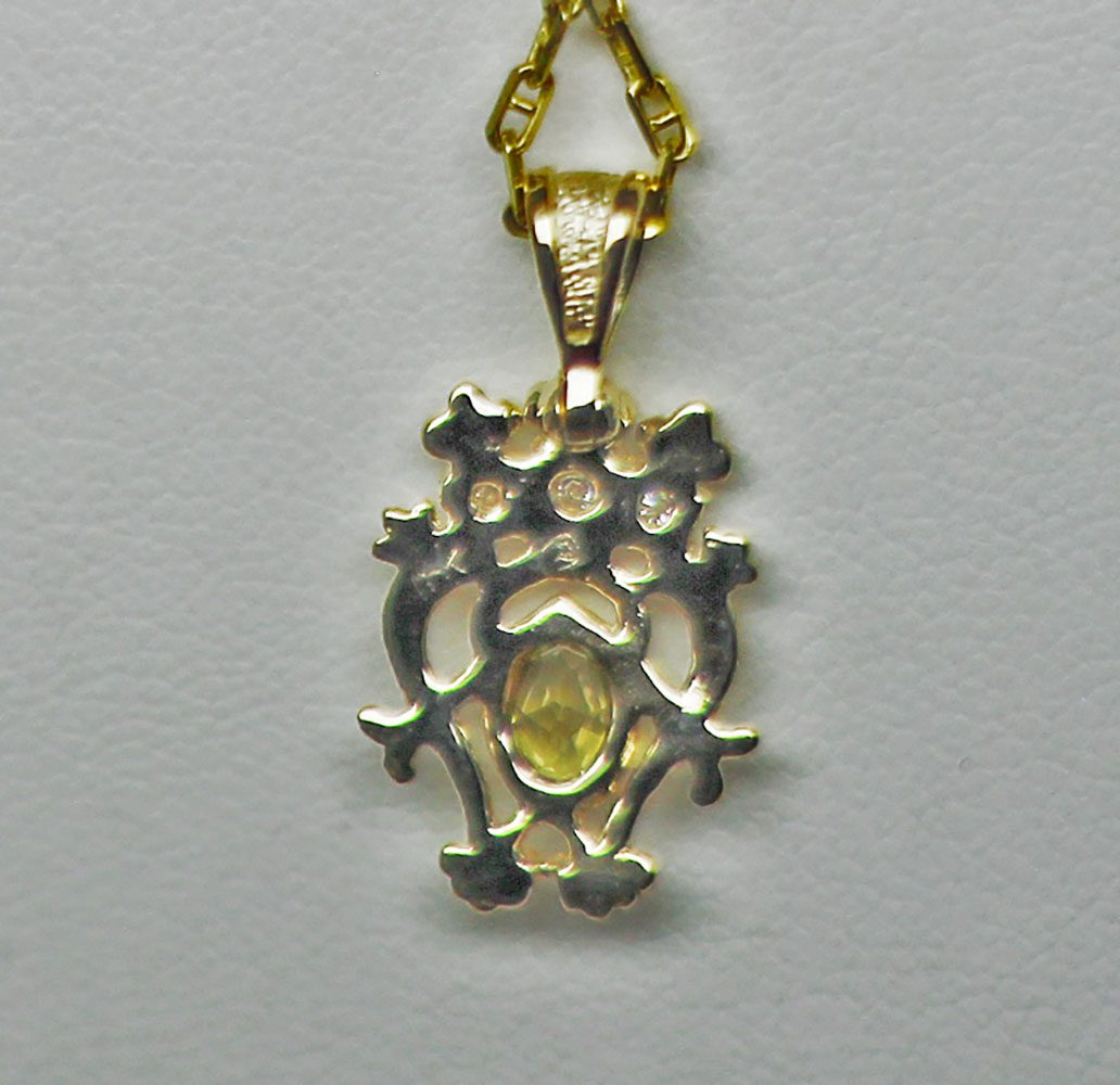 Scottish Citrine Luckenbooth Pendant - Image 3