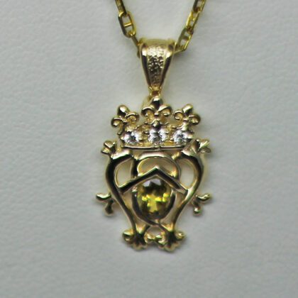 Scottish Citrine Luckenbooth Pendant