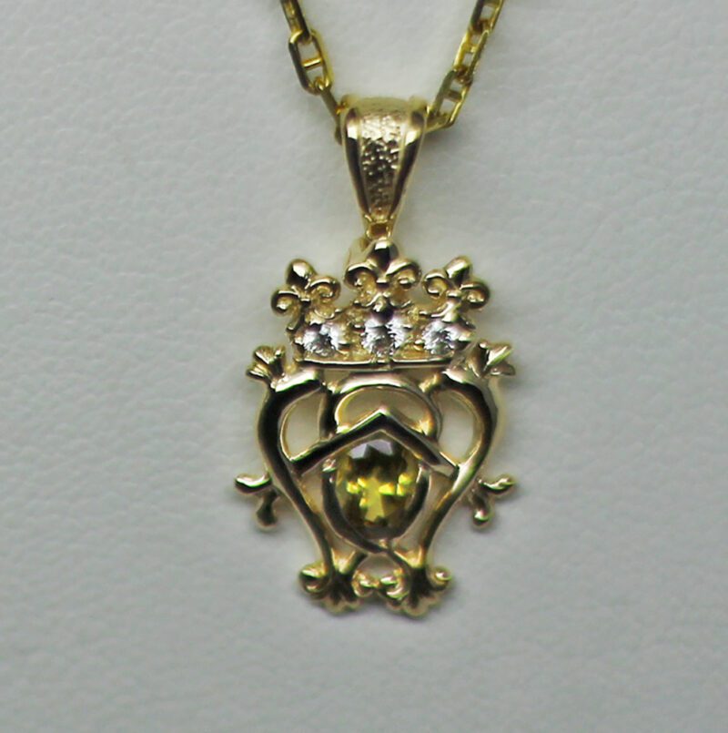 Scottish Citrine Luckenbooth Pendant