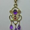Mackintosh style amethyst pendant