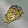 Mermaids Grotto Opal ring, 14K, The grotto is home to sea creatures