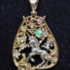 Unicorn and fox pendant