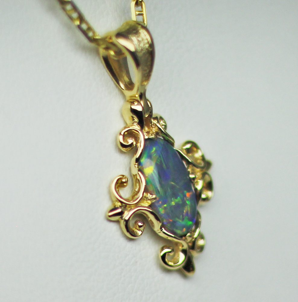 Victorian Black Opal pendant - Image 5