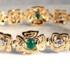 Celtic Open Knot Bracelet with stones in 18K by George Postgate