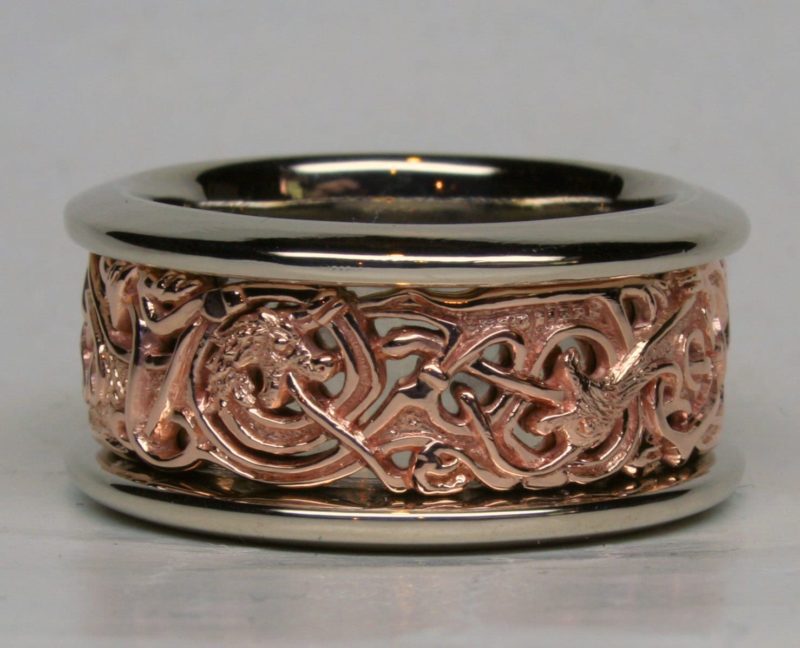 Viking Gripping Beast wedding band designed by George Postgate.