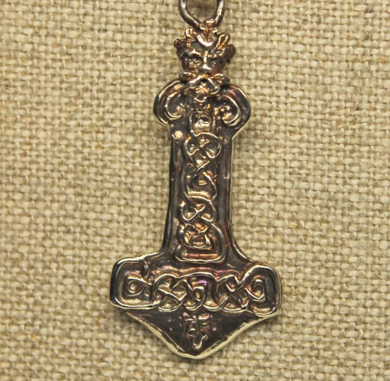 Greenman Viking Thor's Hammer In Sterling Sterling