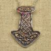 Viking Thor's hammer in sterling silver with knot work by Suzan Postgate