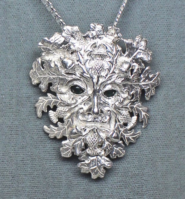 Scottish Greenman pendant in sterling silver by Suzan Postgate