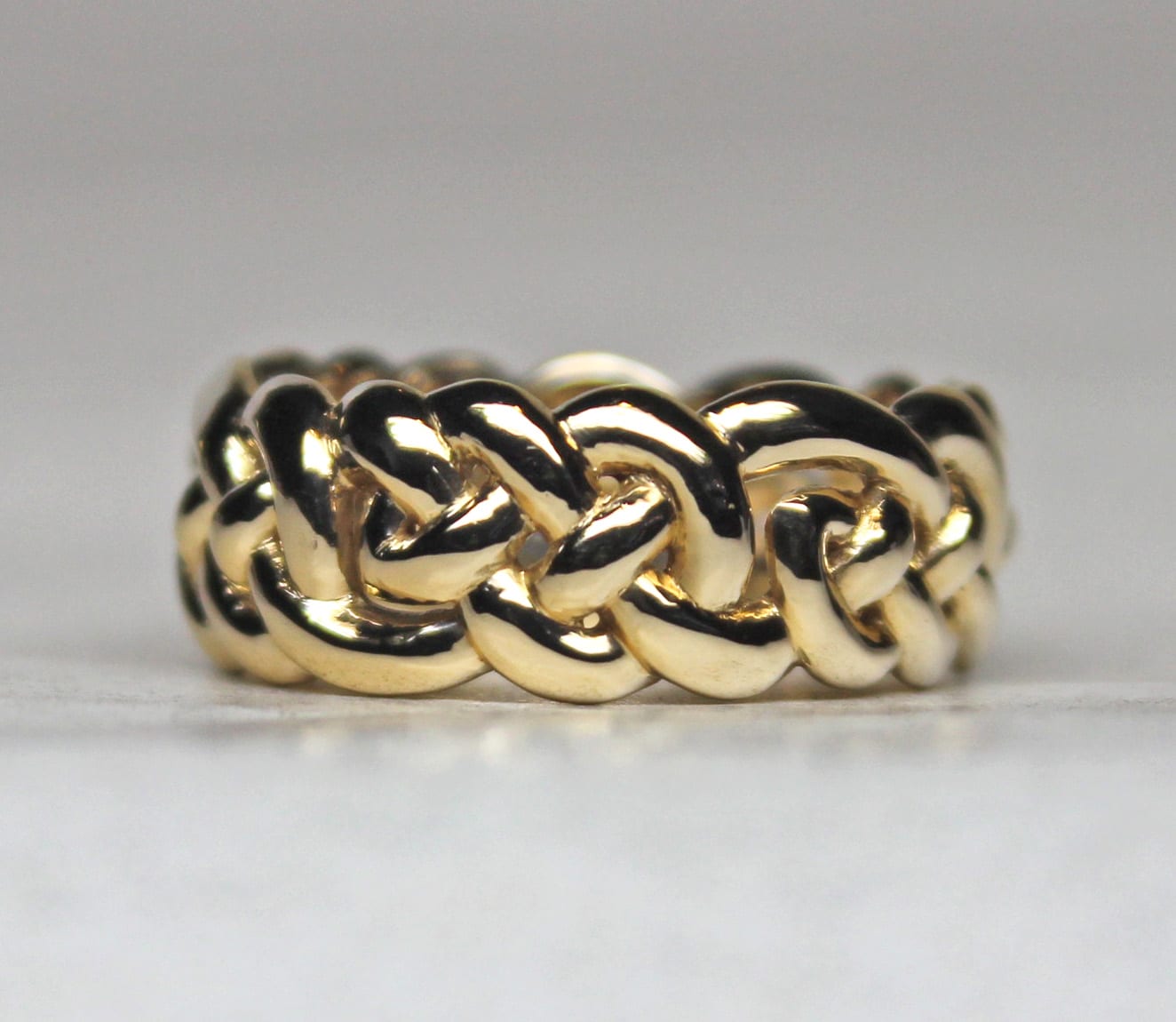 Celtic Eternity Knot Band in 14K Gold Size 9 3/4 - Image 2