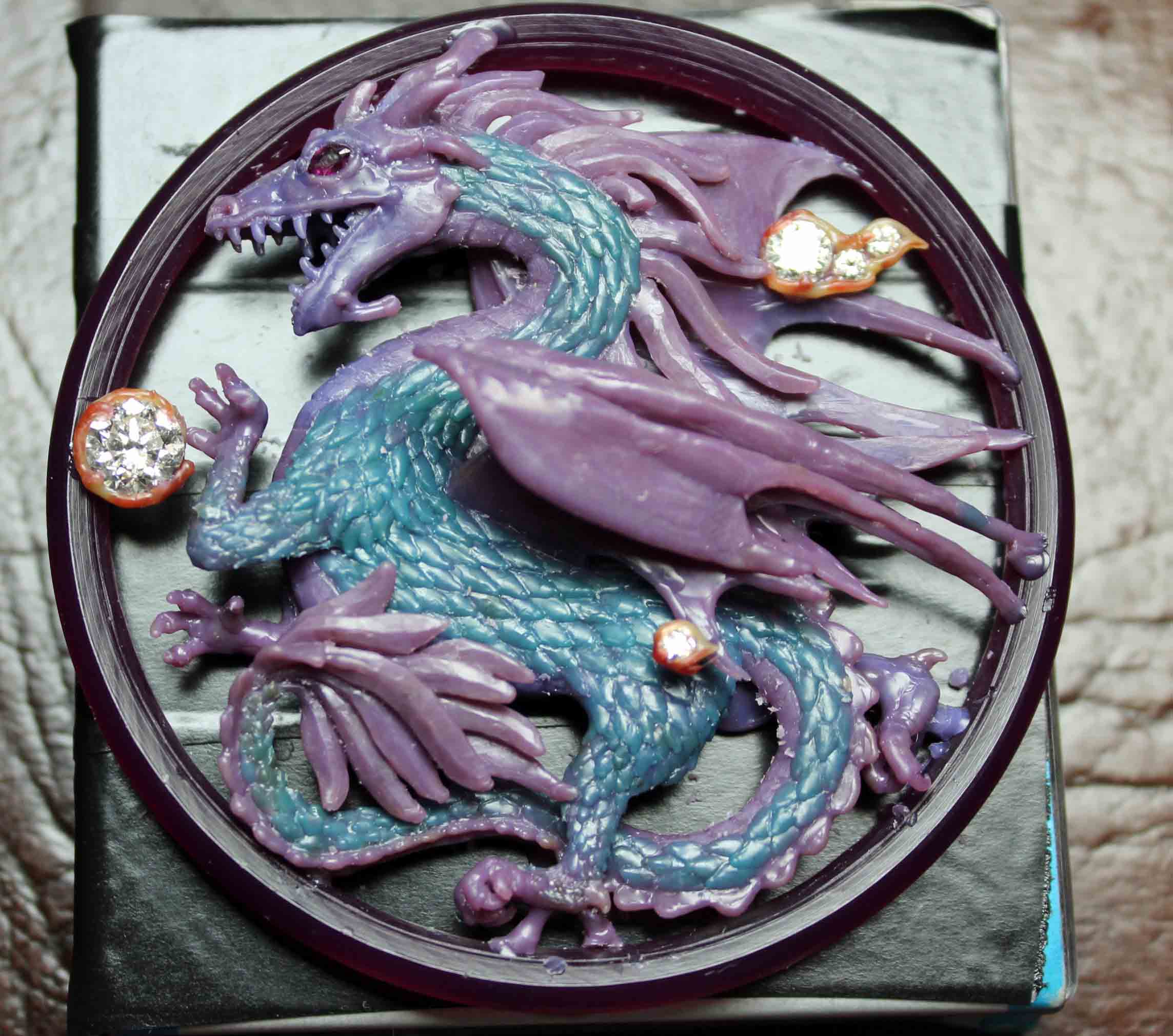 wax model of a dragon broach by George Postgate