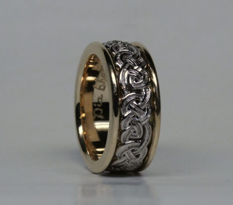 Eternity Knot Band in Two Colors I4K Gold Size 9