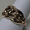 Rose Gold Celtic Knot Ring with Ring Shank in 14K , Size 9 1/2.
