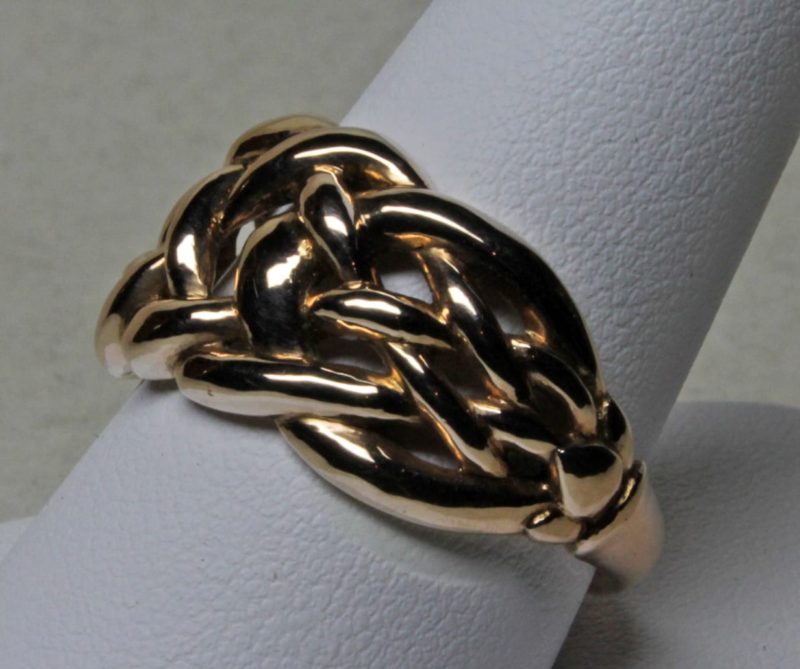 Rose gold celtic knot ring Outlet