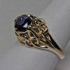 Celtic Nouveau Ring with 03.99 ct fine natural Ceylon Sapphire in 18K by George Postgate