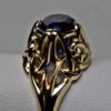 Celtic Nouveau Ring & 03.99 ct fine natural Ceylon Sapphire in 18K by George Postgate