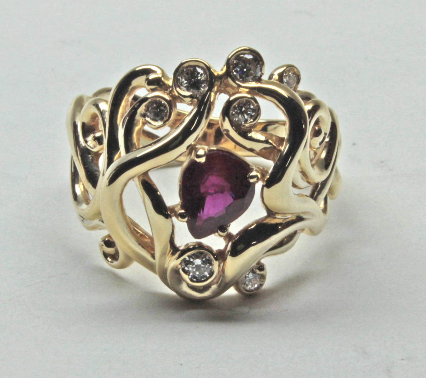 Blue Topaz Celtic Nouveau Ring - Image 9