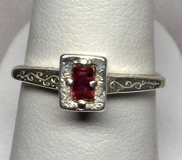 Medieval style, ruby ring in sterling silver by Suzan Postgate ...