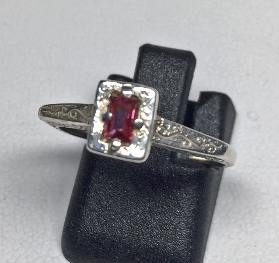 Medieval style, ruby ring in sterling silver by Suzan Postgate ...