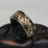 Celtic Knot Ring in Two Colors 18k Yellow, and 14K white Palladium Gold