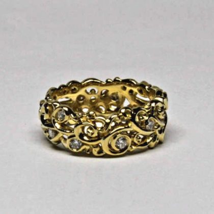 The petite mists of Avalon diamond wedding band by George Postgate