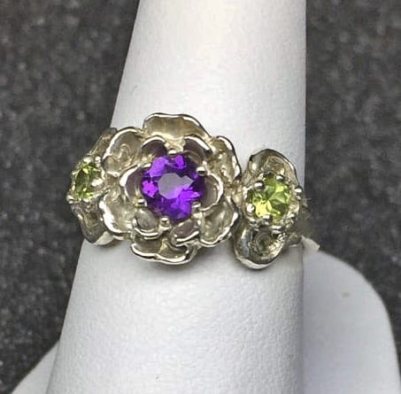 Amethyst Flower ring
