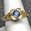Tudor style sapphire ring in 14K by Suzan Postgate