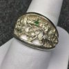 Emerald Scottish Luckenbooth ring in Sterling silver