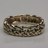 Simple open Sculptural Celtic knot band in 14K