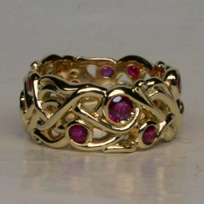 Mists of Avalon band with rubies.