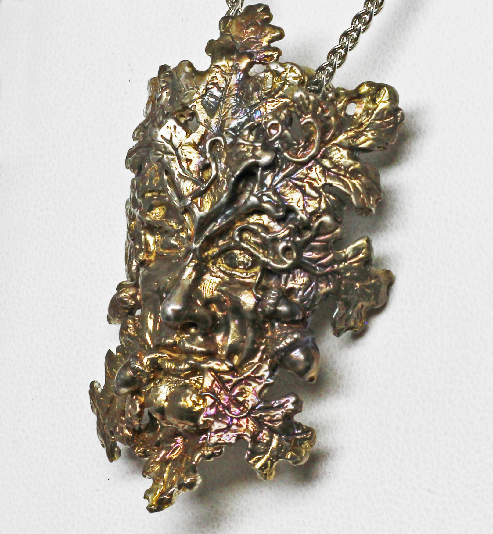 Greenman pendant in silver by Suzan Postgate - Image 2