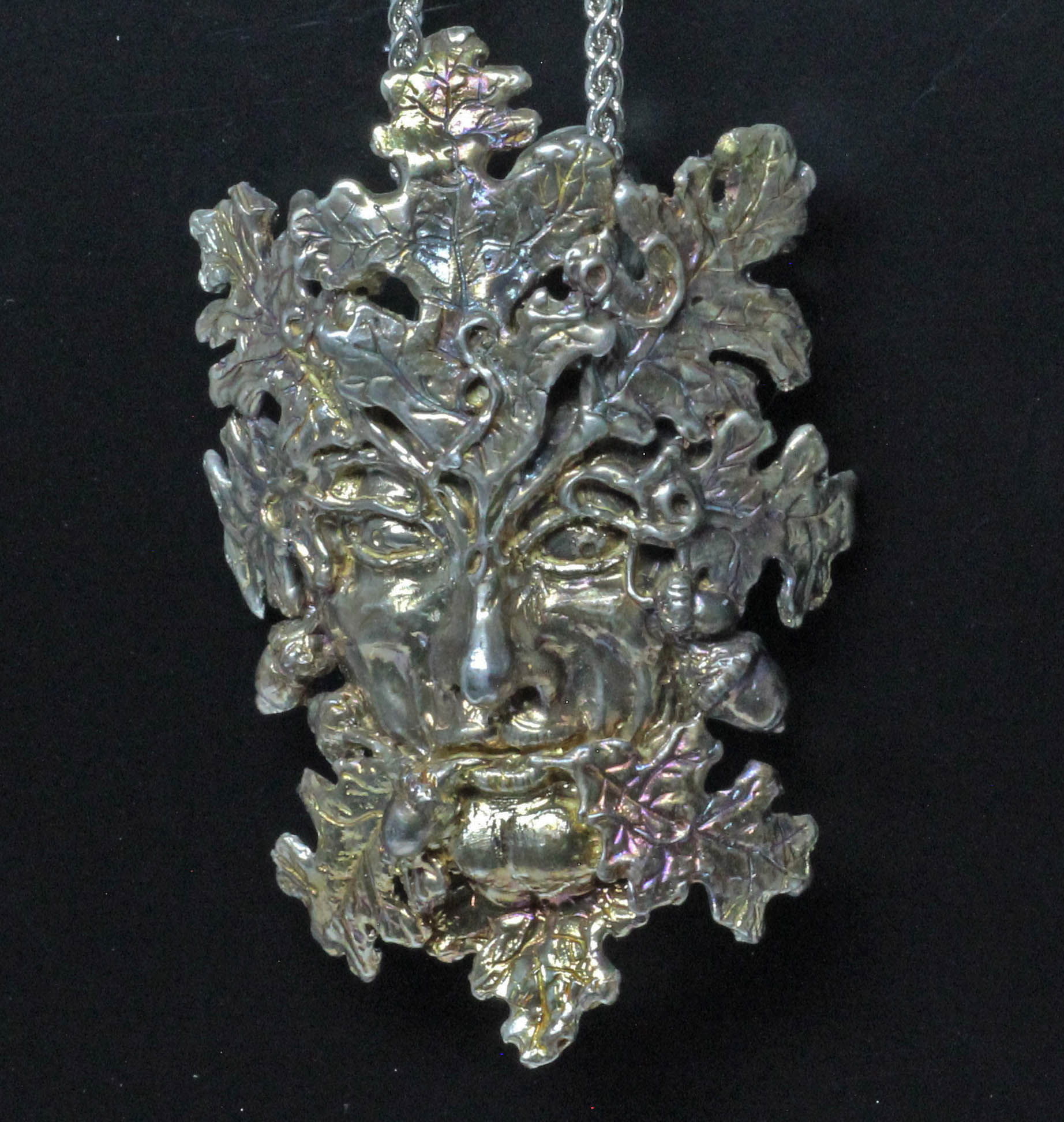 Greenman pendant in silver by Suzan Postgate - Image 3