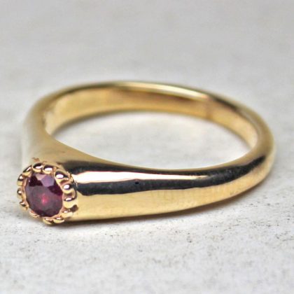 Ancient Roman style ring in 14K by Suzan Postgate