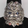 Sapphire Greenman Ring in sterling silver with natural sapphires by Suzan Postgate