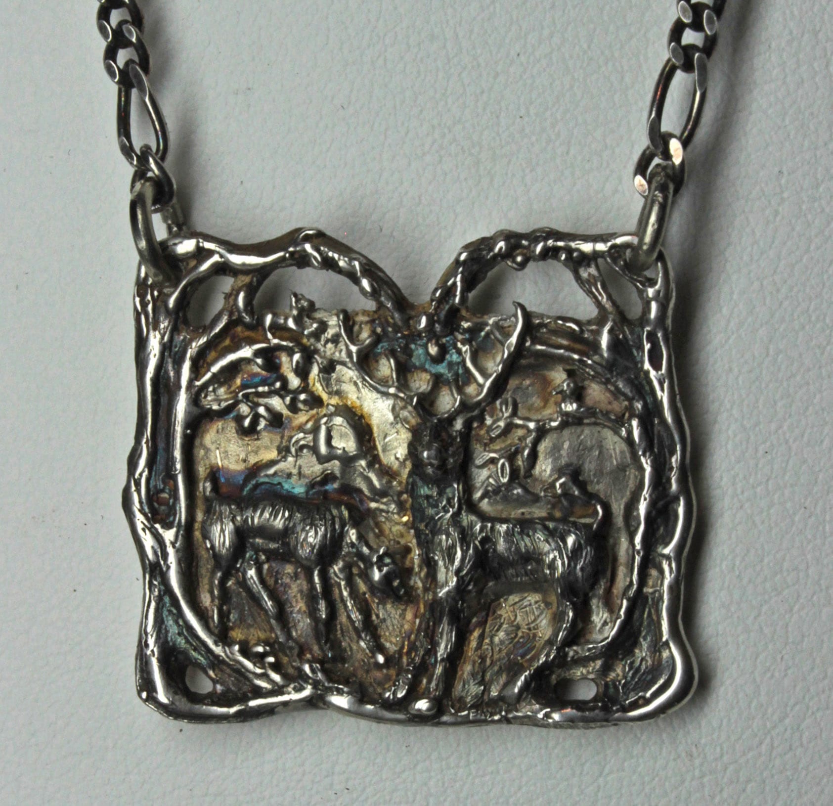 Scottish Highlands Deer pendant in Sterling silver, by Suzan Postgate
