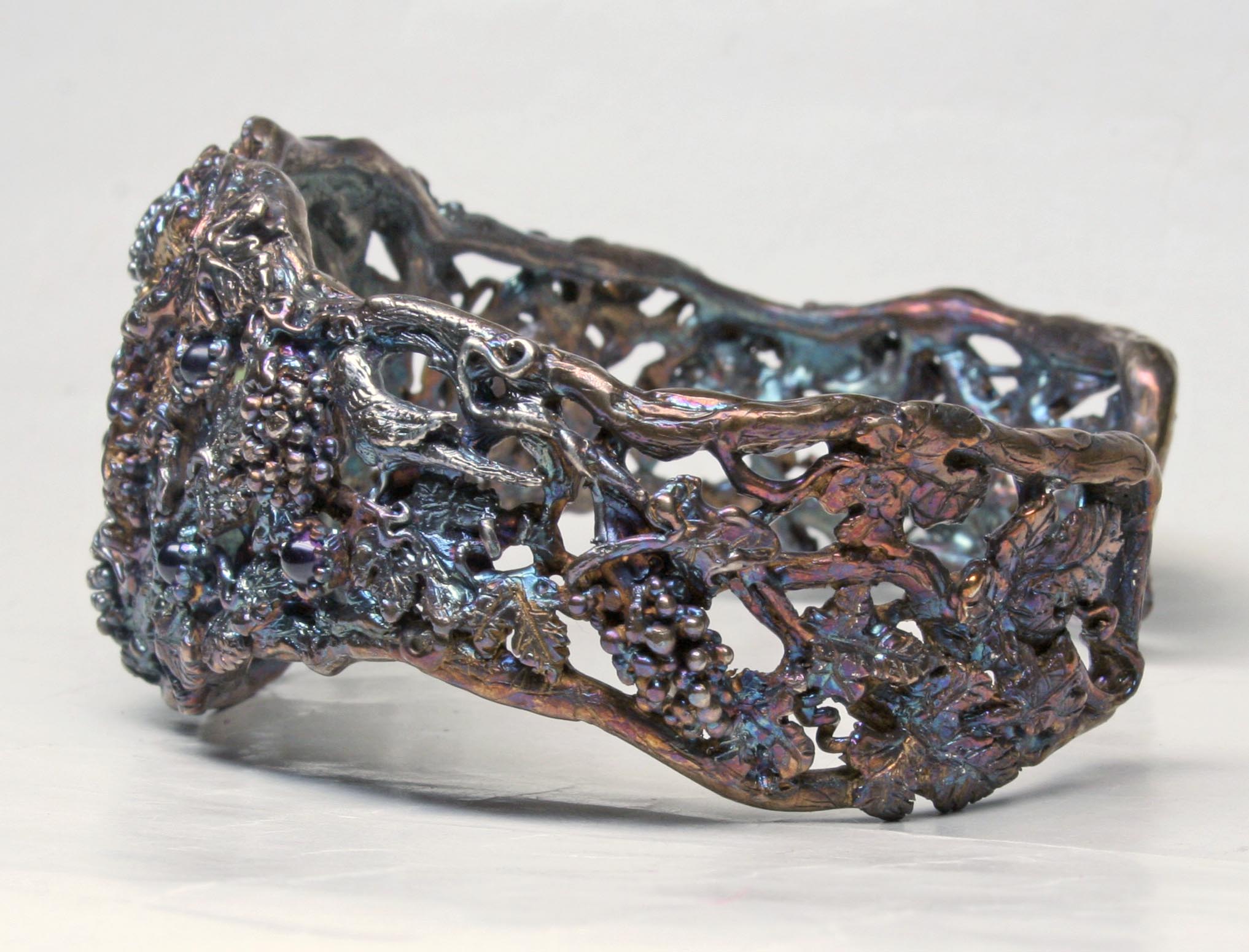 Bacchus bracelet in oxidized sterling silver - Image 5