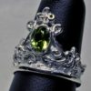Sterling silver peridot crown ring by Suzan Postgate