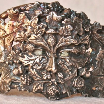 Sterling silver little Greenman bracelet by Suzan Postgate