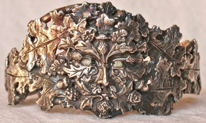 Sterling silver little Greenman bracelet by Suzan Postgate