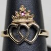 Scottish Luckenbooth ring in 14K with natural ruby by Suzan