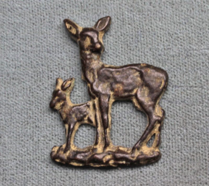Roman Bronze Doe and fawn