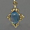 Victorian London deep blue earring in 14K