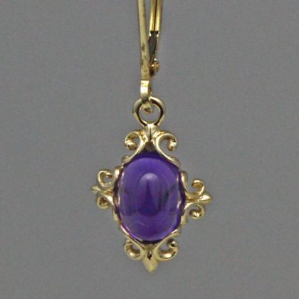 Victorian dark amethyst earrings