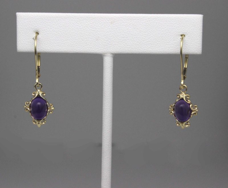 Victorian amethyst earrings14K
