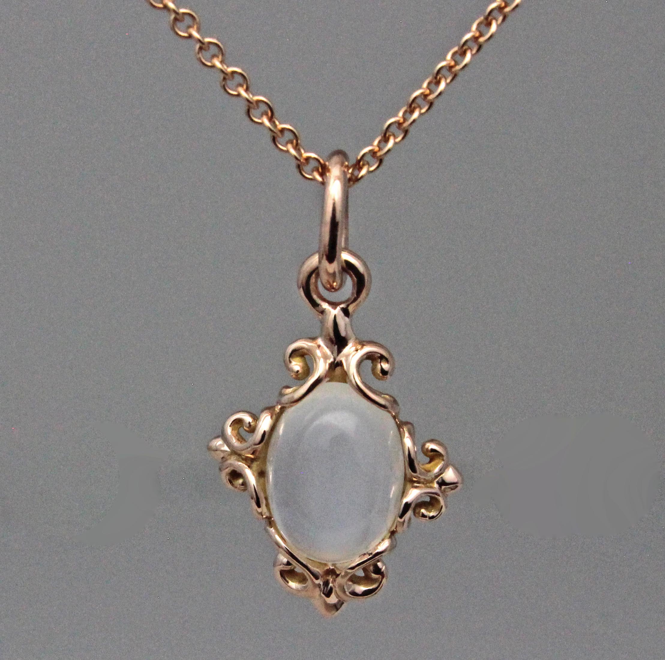 Victorian Moonstone pendant rose gold
