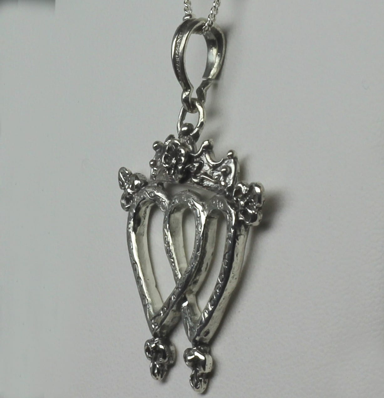 Scottish rose luckenbooth pendant in silver by Suzan Postgate - Image 5