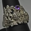 Scottish amethyst thistle ring