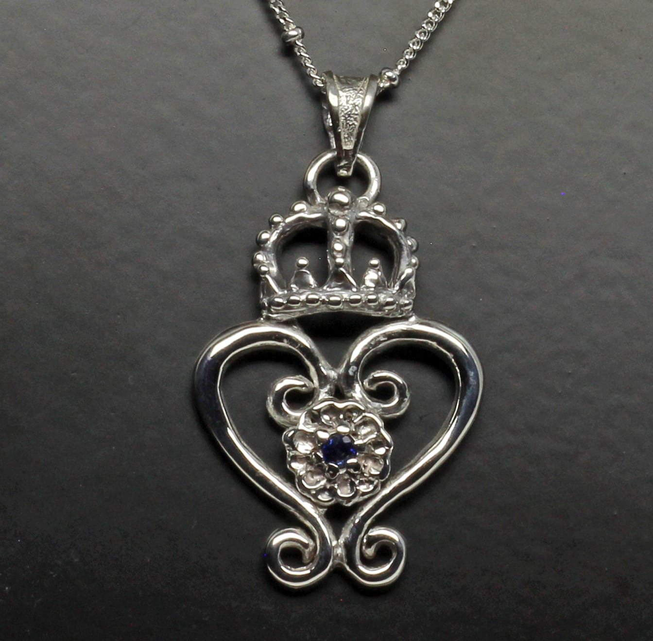 Scottish rose luckenbooth pendant