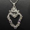Scottish thistle and amethysts pendant