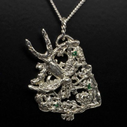 nesting swallow pendant