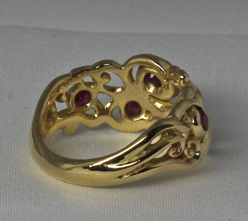 Ruby Swirl Ring 18K - Image 3